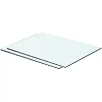 vidaXL Schappen 2 st 40x25 cm glas transparant