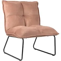 Livin24 Velvet fauteuil Malaga roze