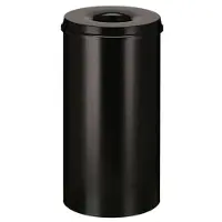 V-Part Staal Prullenbak 50 L 63 cm (H) Zwart