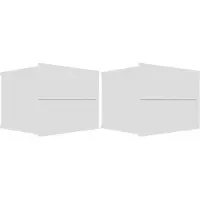 vidaXL Nachtkastjes 2 st 40x30x30 cm bewerkt hout wit