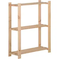 vidaXL Opbergrek 3-laags 60x28,5x90 cm massief grenenhout