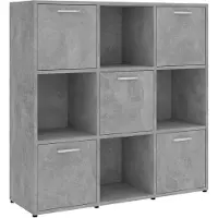 vidaXL Boekenkast 90x30x90 cm bewerkt hout betongrijs