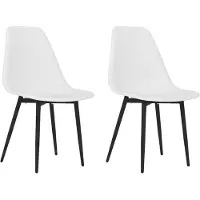 vidaXL Eetkamerstoelen 2 st PP wit