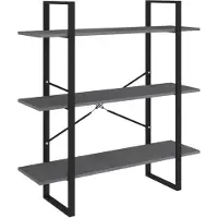 vidaXL Boekenkast met 3 schappen 100x30x105 cm grenenhout grijs