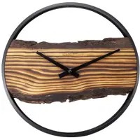 Nextime Forest – Wandklok – 30 cm – Hout/Metaal – Bruin – Stil