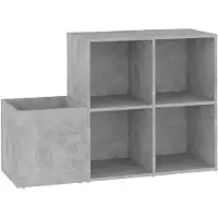 vidaXL Opbergkast 105x35,5x70 cm bewerkt hout betongrijs