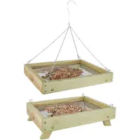 Esschert Design Voederhuisje Voedertafel Staand & Hangend - Esschert Design - FB74 - Vogelvoederhuisje voor Vogels