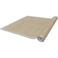 vidaXL Tapijt 100x160 cm bamboe natuurlijk