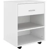 Super Merchant Rolkast 46x36x59 cm bewerkt hout wit