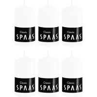 Blokker 6x Kaarsen Wit 6 X 10 Cm 25 Branduren Sfeerkaarsen - Stompkaarsen