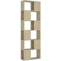 vidaXL Boekenkast/kamerscherm 60x24x186 cm bewerkt hout sonoma eiken
