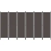vidaXL Kamerscherm met 6 panelen 300x180 cm antraciet