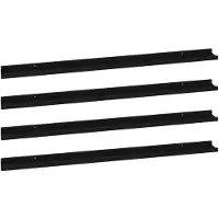 vidaXL Wandschappen 4 st 115x9x3 cm zwart