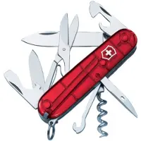 Victorinox Climber transparant rood 1.3703.T Zwitsers zakmes