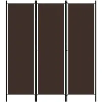 vidaXL Kamerscherm met 3 panelen 150x180 cm bruin