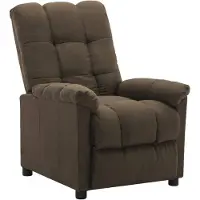 vidaXL Fauteuil verstelbaar stof bruin