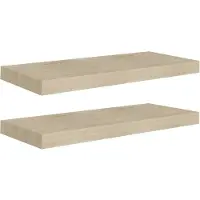 vidaXL Wandschappen zwevend 2 st 60x23,5x3,8 cm MDF eikenkleurig