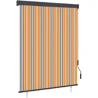 vidaXL Rolgordijn voor buiten 140x250 cm geel en blauw