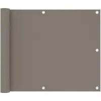 vidaXL Balkonscherm 75x400 cm oxford stof taupe