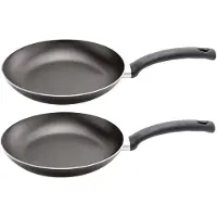 COSY&TRENDY Set Van 2x Stuks Aluminium Koekenpan/hapjespan Met Anti-aanbak Laag 24 Cm - Koekenpannen