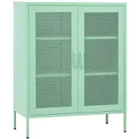 vidaXL Opbergkast 80x35x101,5 cm staal mint