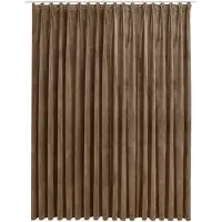 vidaXL Gordijn verduisterend met haken 290x245 cm fluweel beige