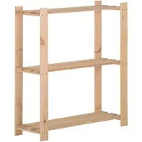 vidaXL Opbergrek 3-laags 80x28,5x90 cm massief grenenhout