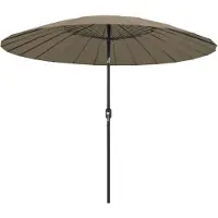 vidaXL Parasol met aluminium paal 270 cm taupe