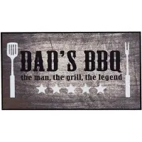 MD-ENTREE MD Entree - Barbecue Mat - Dad's BBQ - 67 x 120 cm