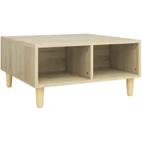 vidaXL Salontafel 60x60x30 cm bewerkt hout sonoma eikenkleurig