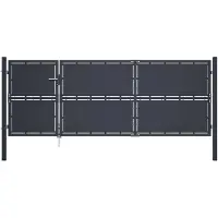 vidaXL Tuinpoort staal 350x125 cm antraciet