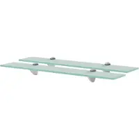 vidaXL Schappen zwevend 2 st 60x20 cm 8 mm glas