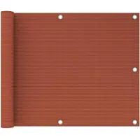 vidaXL Balkonscherm 75x600 cm HDPE terracottakleurig