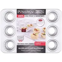 PushPan aluminium cupcake mini - 12 stuks