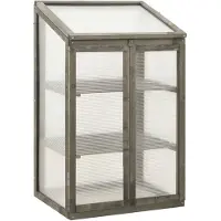 vidaXL Broeikas 60x45x100 cm vurenhout