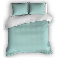 Romanette Flanellen Dekbedovertrek Comtesse Misty Green/Wit-200x200/220