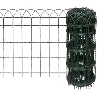 vidaXL Borderafscheiding 10x0,65 m gepoedercoat ijzer