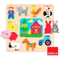 Jumbo Spiele Vormenpuzzel Boerderij Junior Hout 12 Stukjes