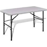 vidaXL Klaptafel voor buiten 122 cm HDPE wit