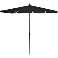 vidaXL Parasol met paal 210x140 cm zwart