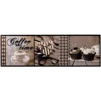 MD-ENTREE Keukenmat Cook&Wach Coffe time taupe 50x150 cm