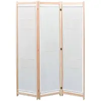 vidaXL Kamerscherm met 3 panelen 120x170x4 cm stof crème