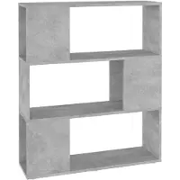 vidaXL Boekenkast/kamerscherm 80x24x94 cm bewerkt hout betongrijs