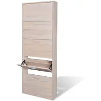 vidaXL Schoenenkast hout met 5 opbergvakken eiken-look online kopen