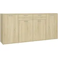 vidaXL Dressoir 160x36x75 cm bewerkt hout sonoma eikenkleurig