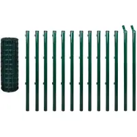 vidaXL Eurozaun stalen hekwerk, 25x0,8 meter, groen
