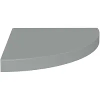 vidaXL Hoekschap zwevend 35x35x3,8 cm MDF grijs