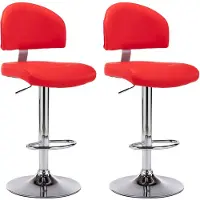 vidaXL Barstoelen 2 st kunstleer rood