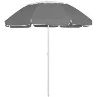 vidaXL Strandparasol 300 cm antracietkleurig