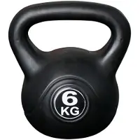 Ivol Kettlebell voor binnen en buiten - Kunststof - Zwart - 6 kg